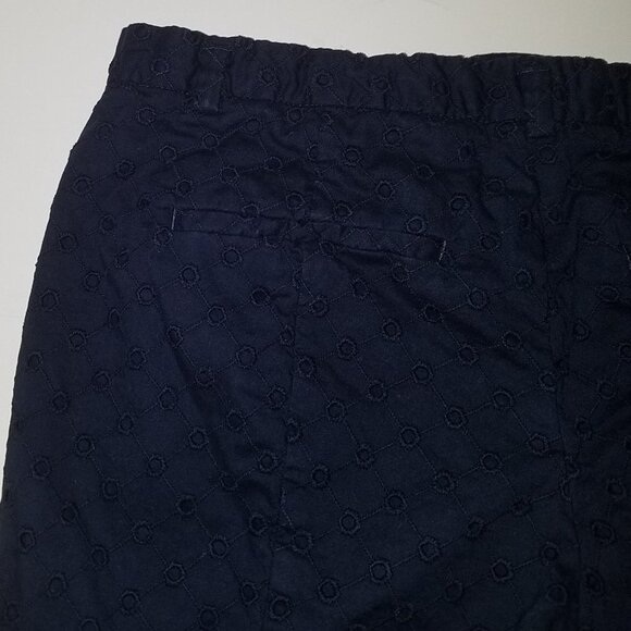 GAP Navy Blue Eyelet Short Shorts Size 2 Summer 100% Cotton - Picture 5 of 7